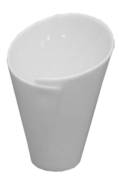 Frittentüte aus Porzellan mit flachen Boden Diam. 10cm FS